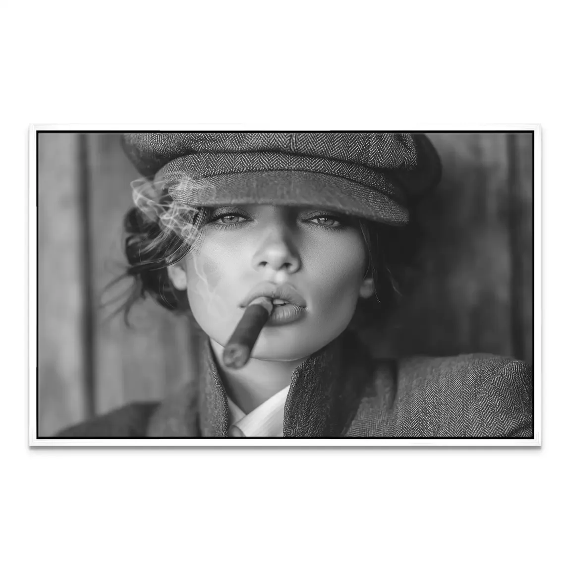 Femme Smoke Leinwand Bild