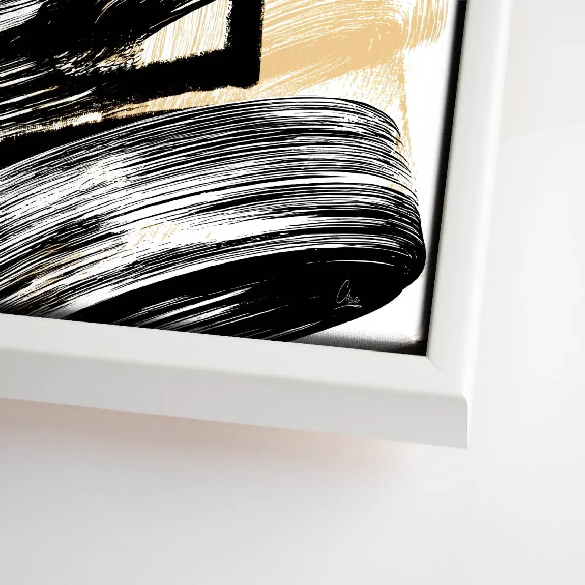 Black Motion Abstrakt Leinwand Bild