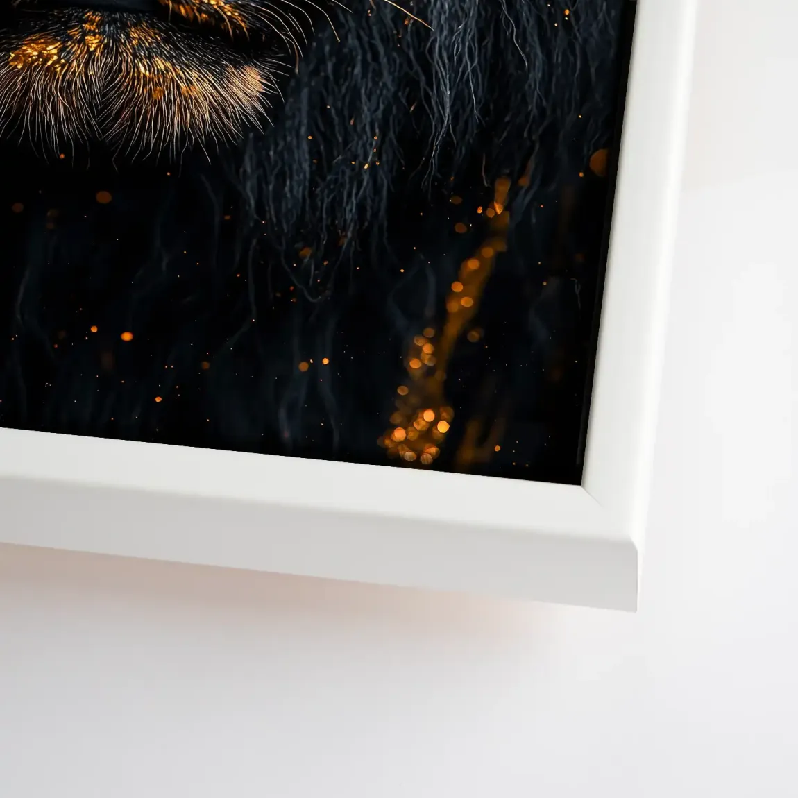 Black Lion in Gold Leinwand Bild INGALERIE