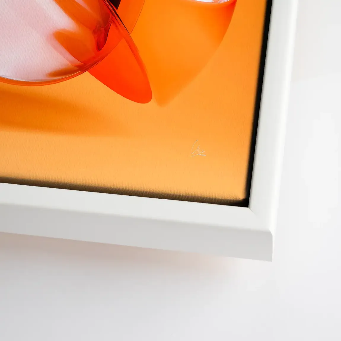 Orange Amber Abstrakt Leinwand Bild