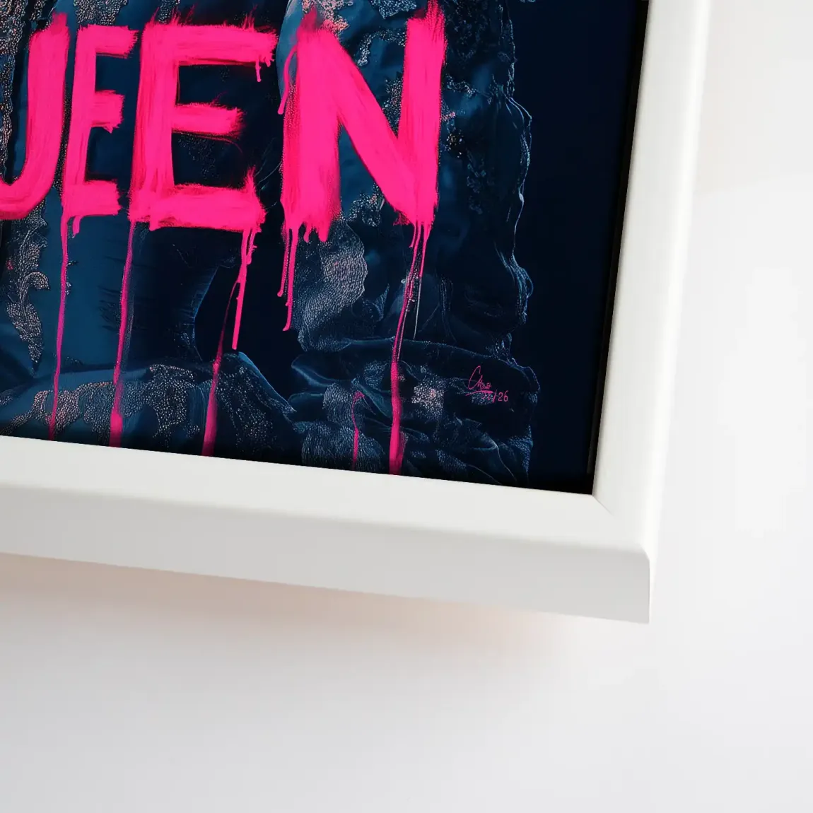 Queen Neon Art Leinwand Bild
