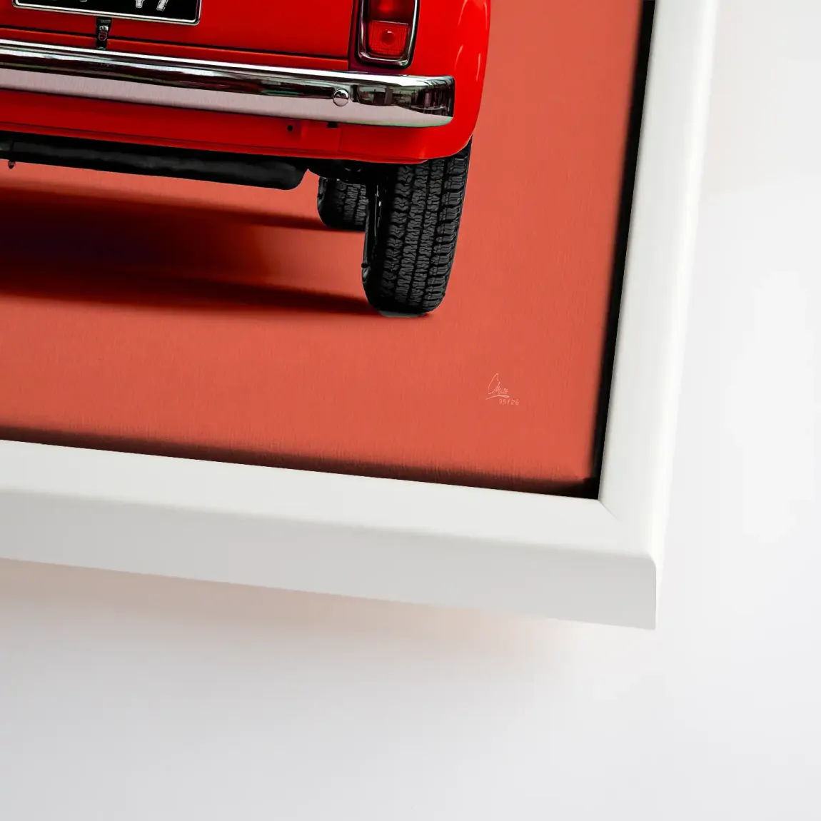 Fiat 500 Rosso Leinwand Bild