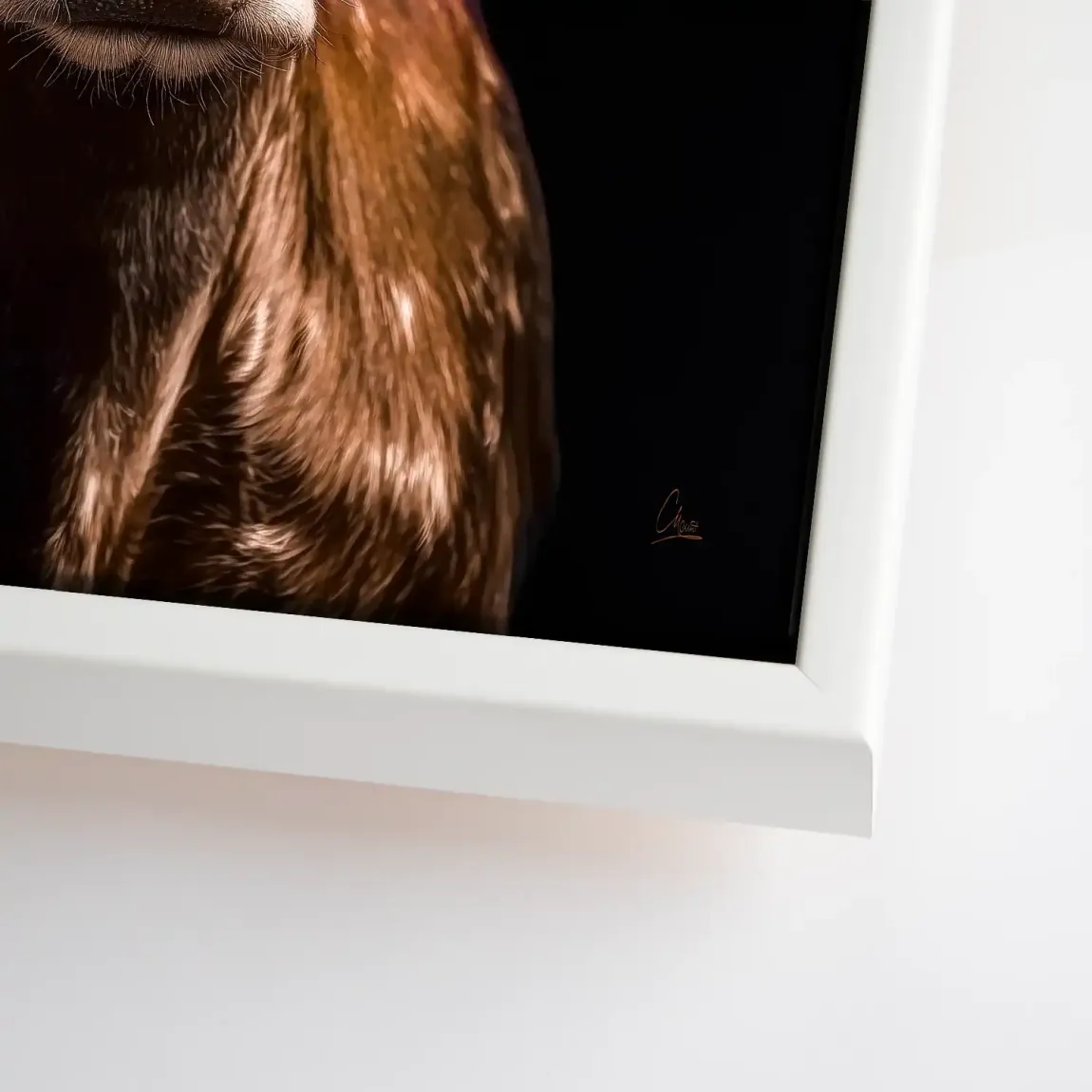 Kuh mit Strohhut Leinwand Bild