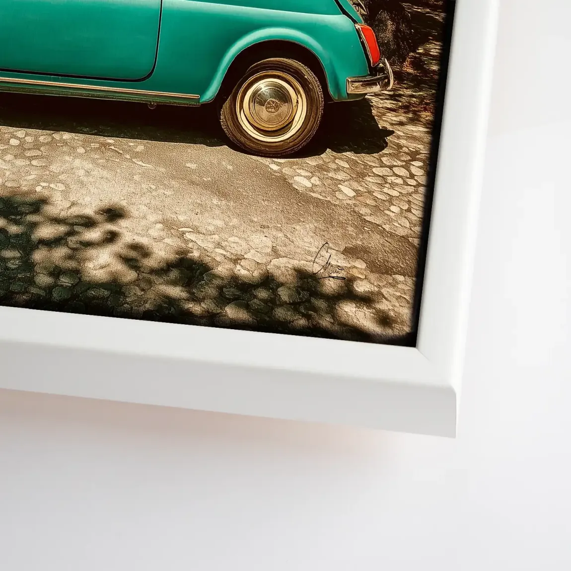 Toskana Fiat Charm Leinwand Bild