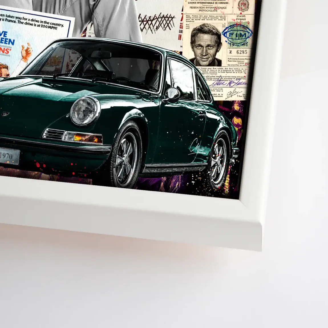 Steve McQueen Retro Drive Leinwand Bild