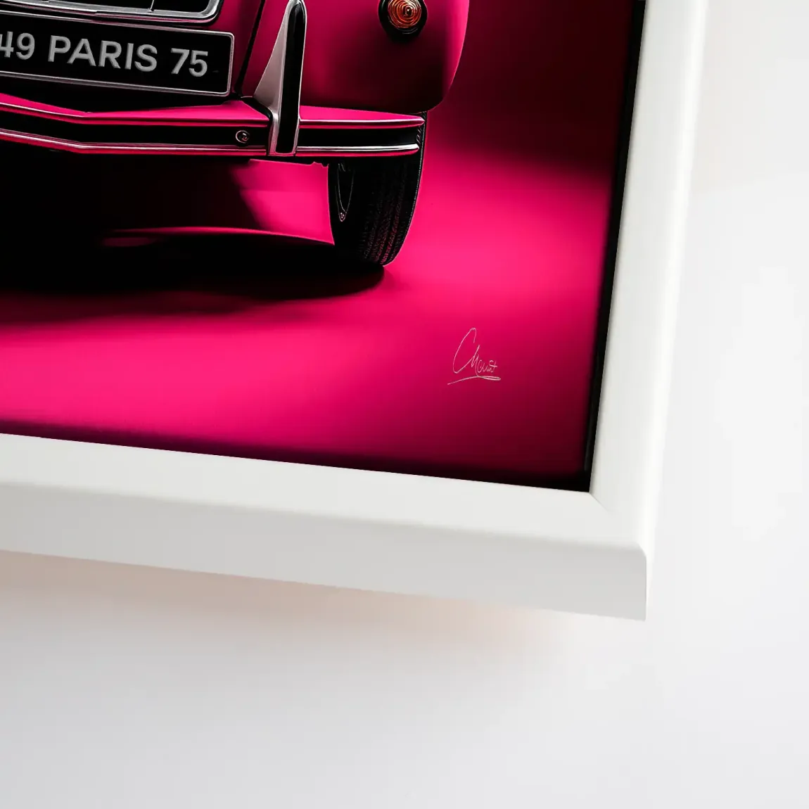 Pink Magic 2CV Leinwand Bild