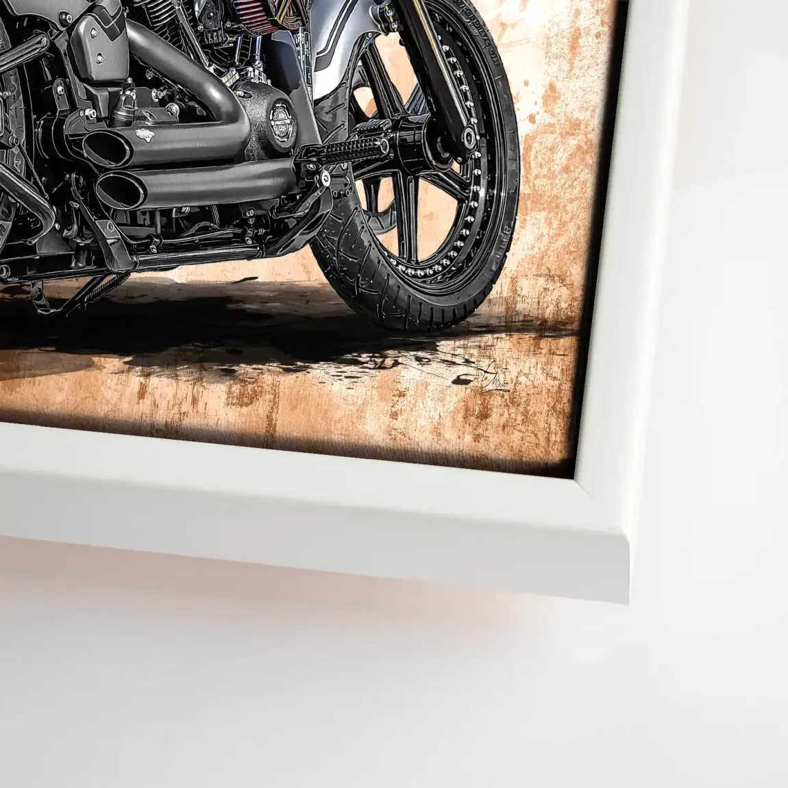 Harley Route 66 Leinwand Bild