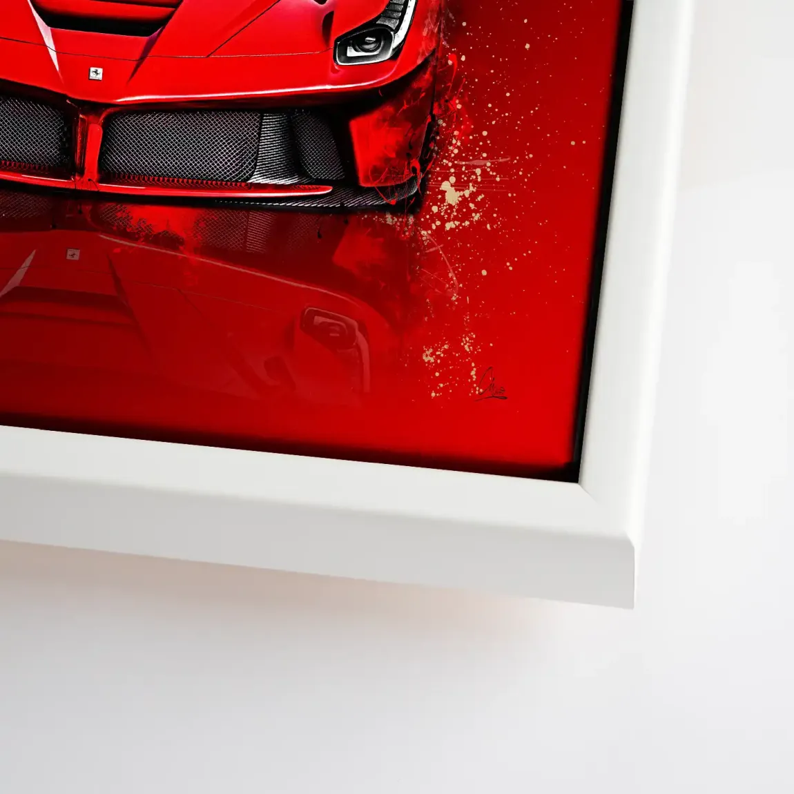 Red Prestige Ferrari Leinwand Bild