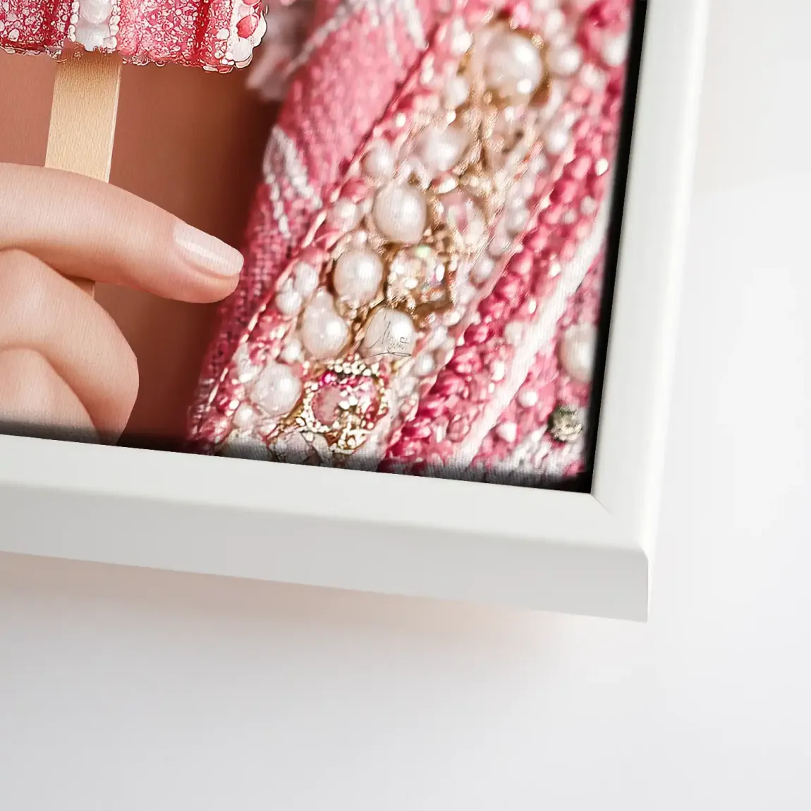 Pink Pearl Ice Couture Chanel Leinwand Bild