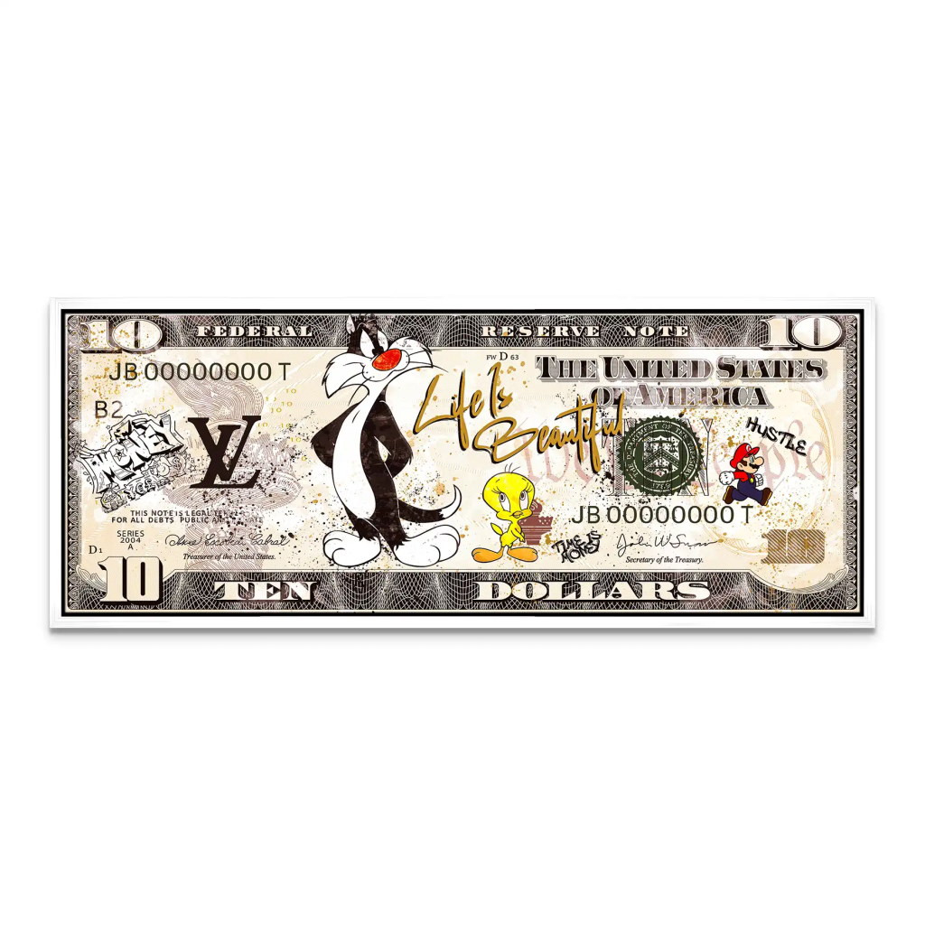 Tweety und Sylvester Dollar Leinwand Bild INGALERIE