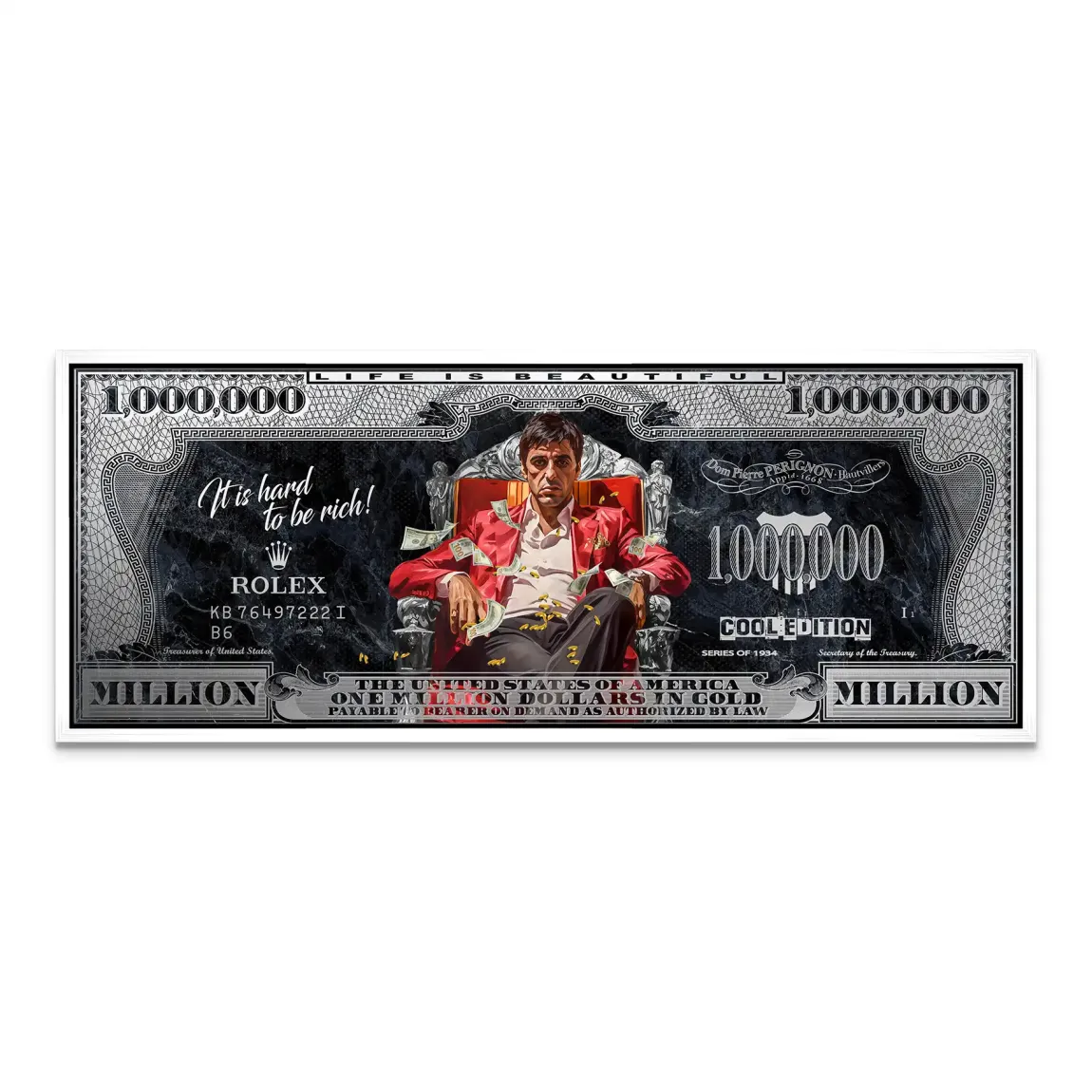 Scarface Million Dollar Prestige Leinwand Bild