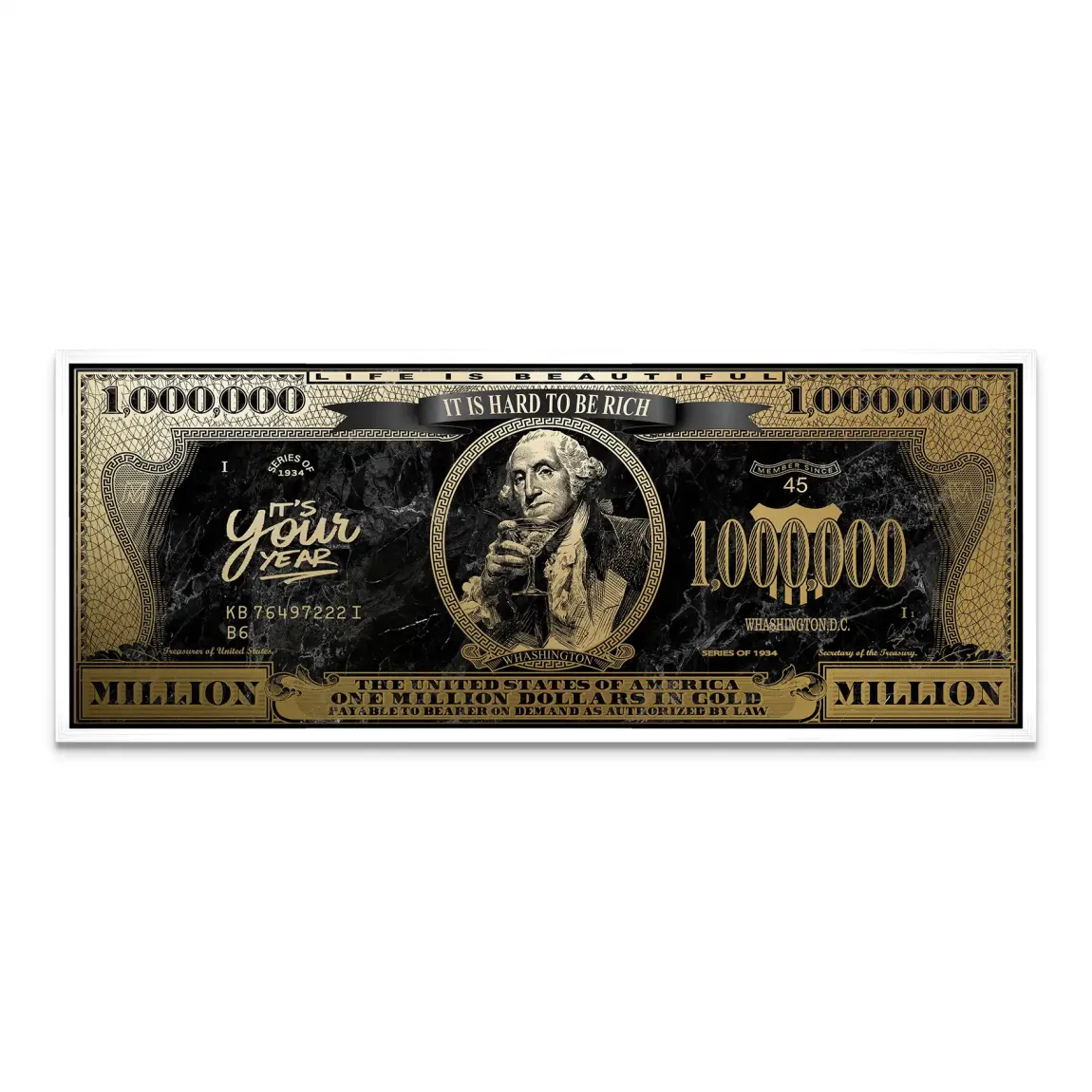 Million Vision George Washington Leinwand Bild