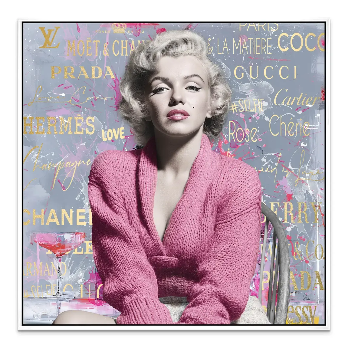 Marilyn Monroe Luxury Style Leinwand Bild