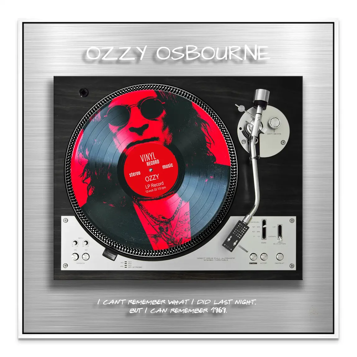 Memory Ozzy Osbourne Leinwand Bild - INGALERIE | Dein Onlineshop für moderne Wandbilder