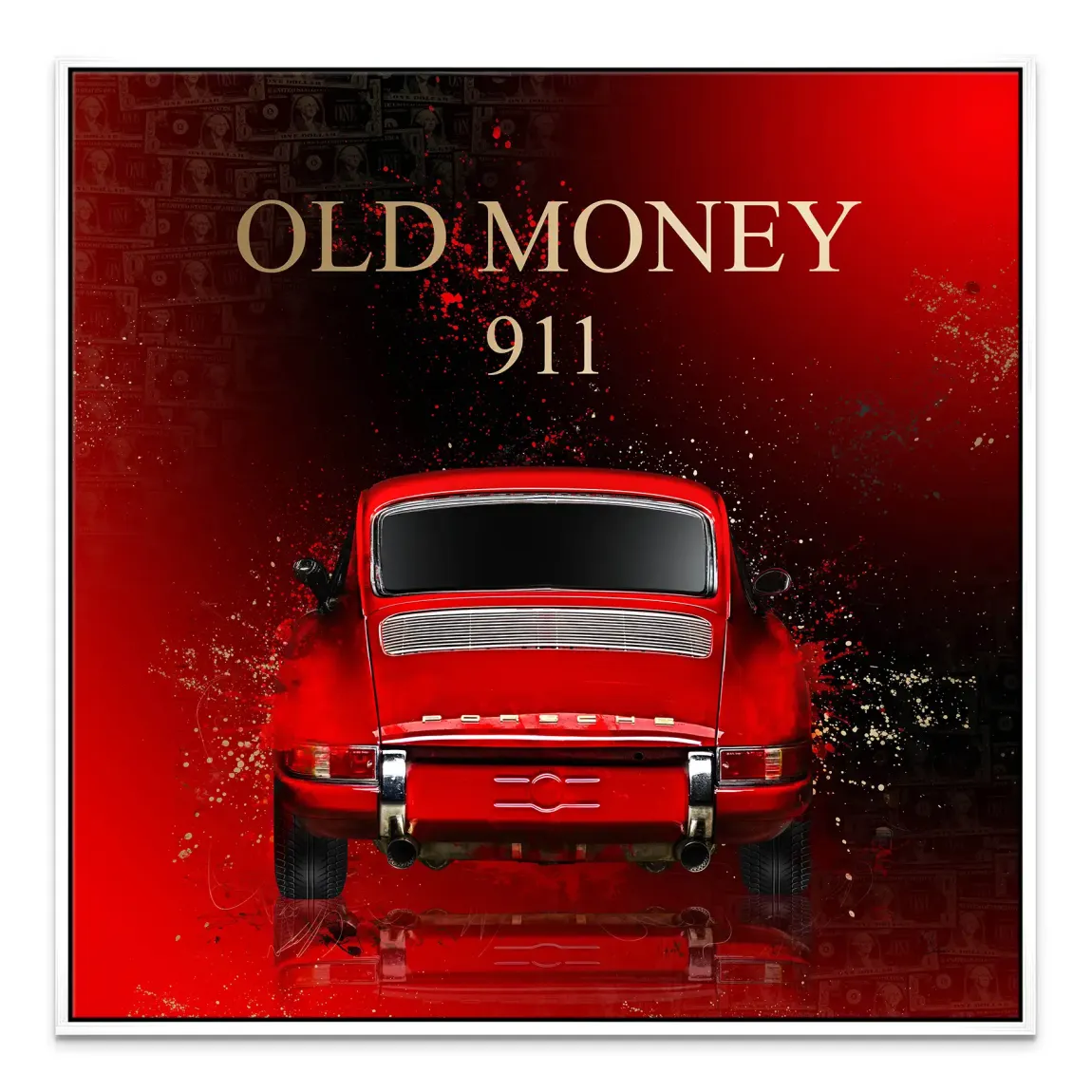 Red Elegance Porsche 911 Leinwand Bild - INGALERIE | Dein Onlineshop für moderne Wandbilder