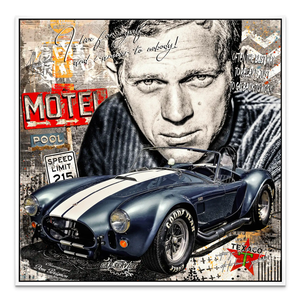 Steve AC Cobra Pop Art Leinwand Bild INGALERIE