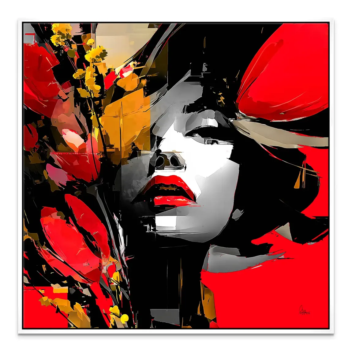 Rouge Abstrakt Leinwand Bild