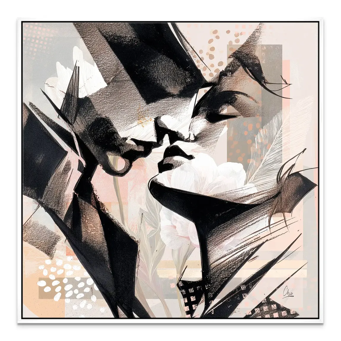 Soft Kiss Abstrakt Leinwand Bild