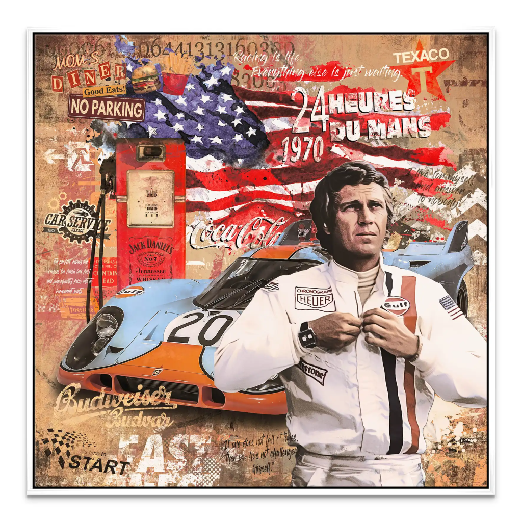 Steve USA Retro Leinwand Bild INGALERIE
