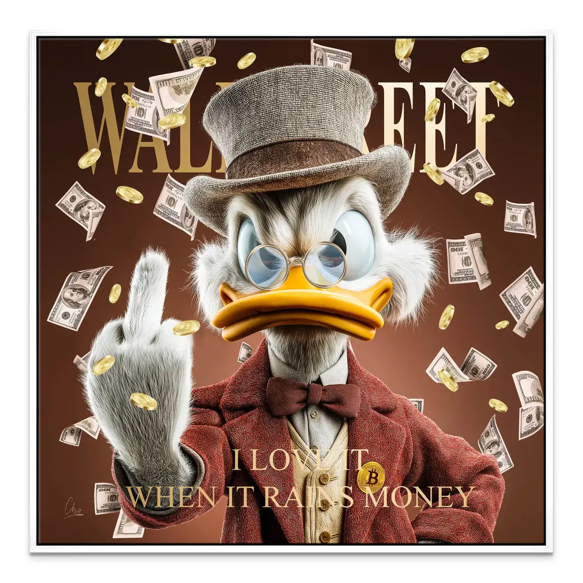 Money Empire Dagobert Duck Leinwand Bild