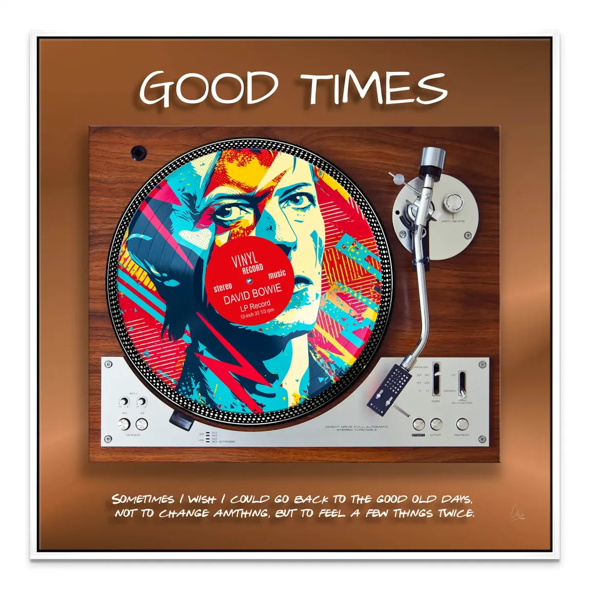 Retro Vibes David Bowie Leinwand Bild