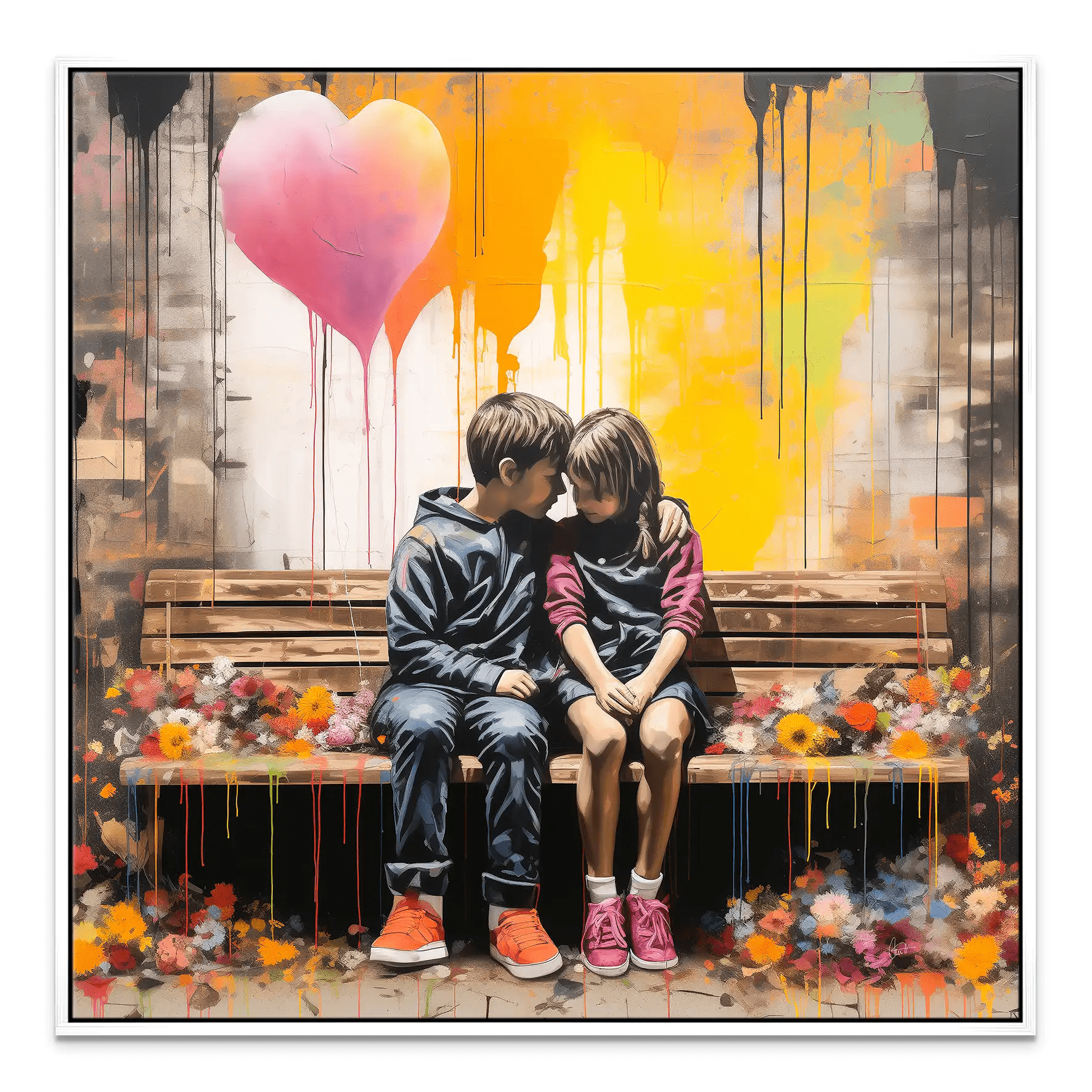 Remember Banksy Style Leinwand Bild INGALERIE