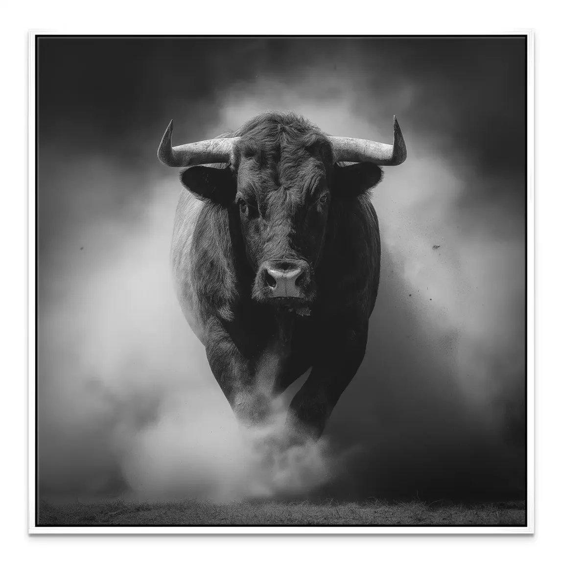 Stier Noir Leinwand Bild