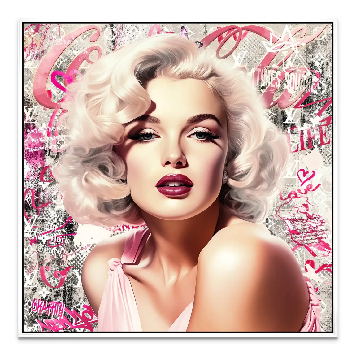 Marilyn Glam in Pink Leinwand Bild INGALERIE