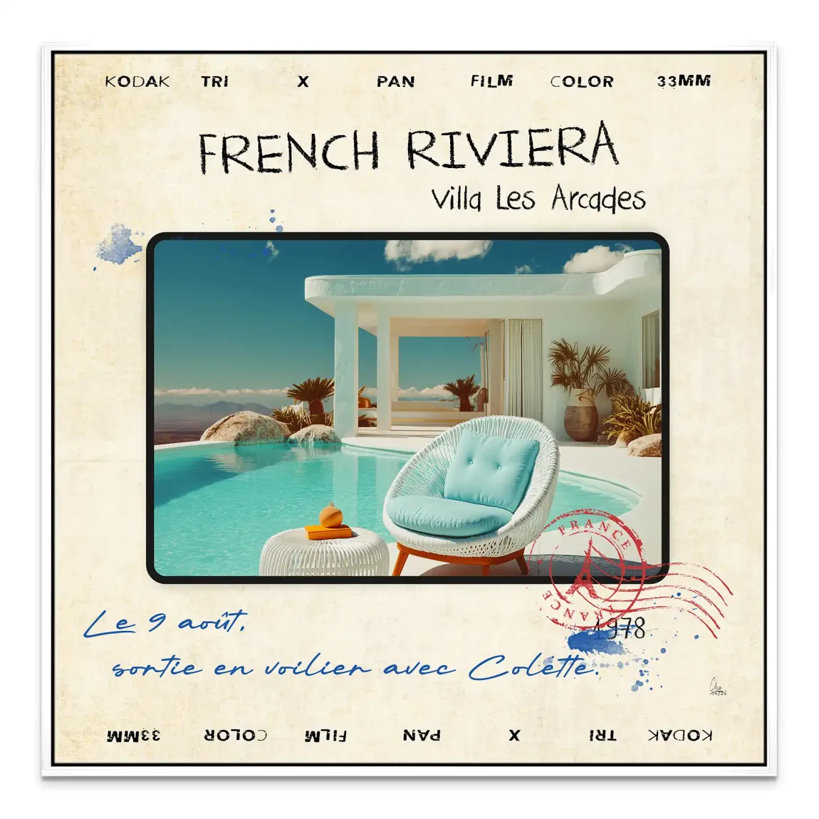 French Riviera Chic Wild Leinwand Bild