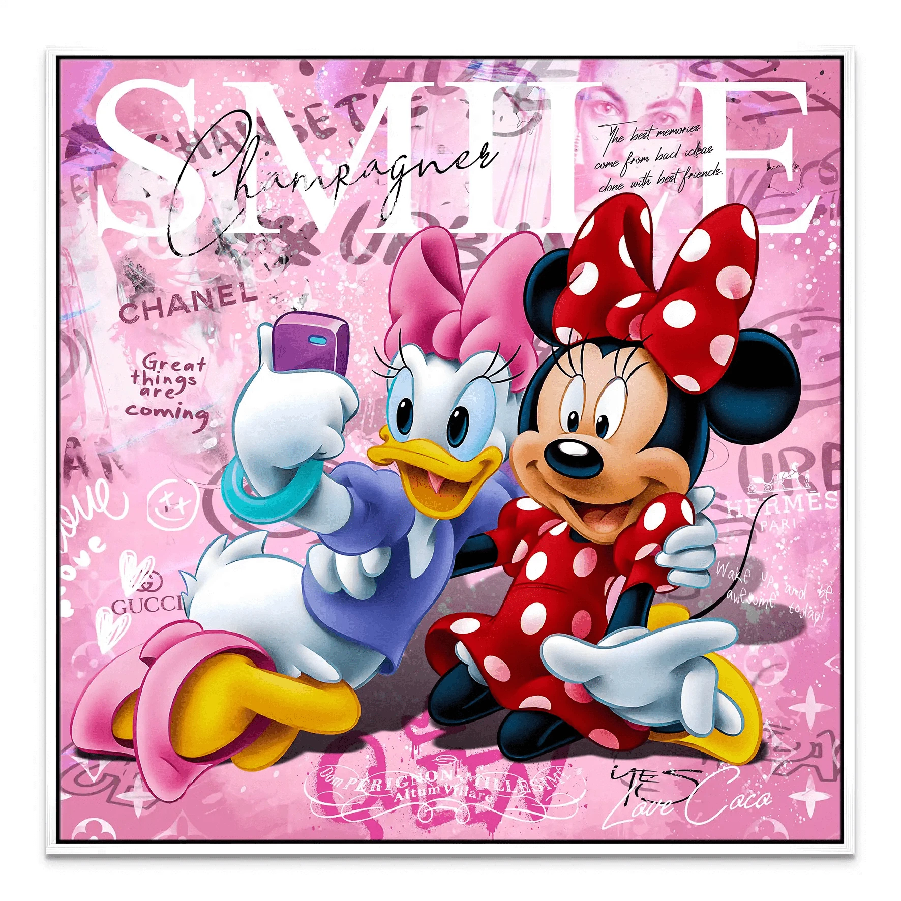 Daisy & Minnie Smile Leinwand Bild INGALERIE