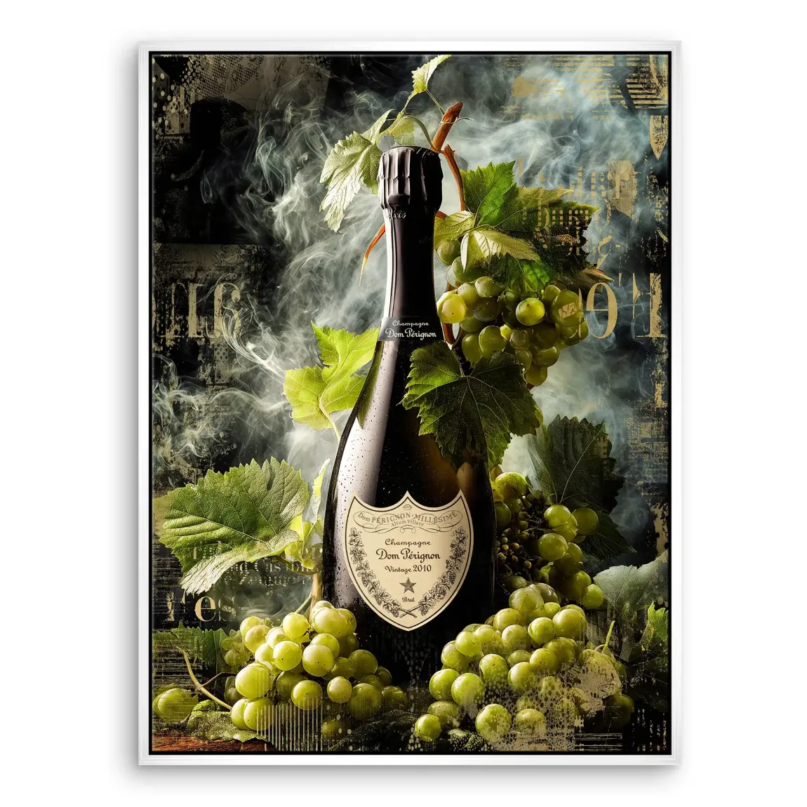 Champagner Reben Leinwand Bild