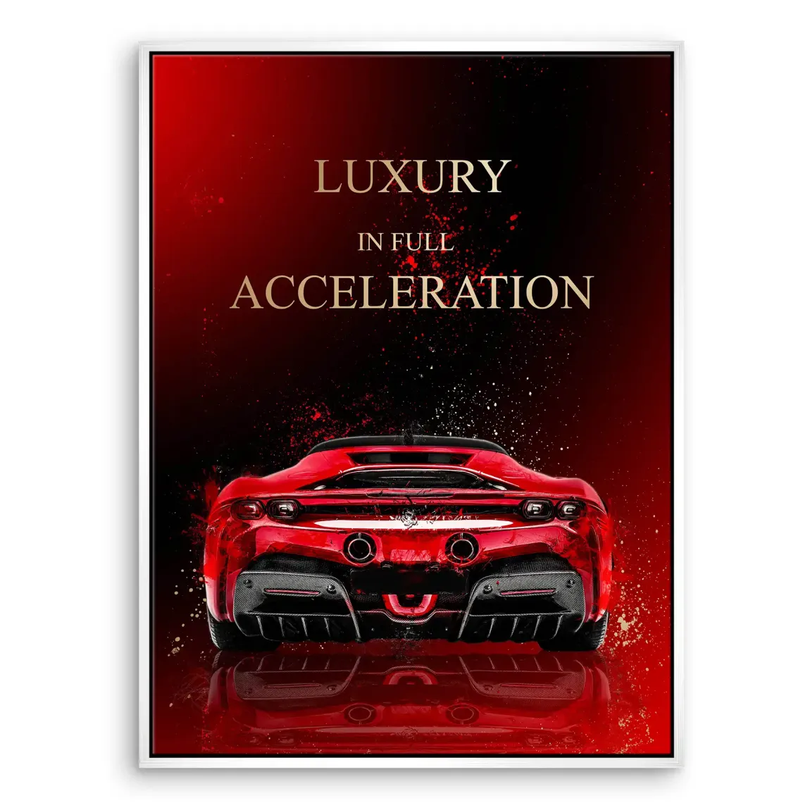 Ferrari Red Art Leinwand Bild