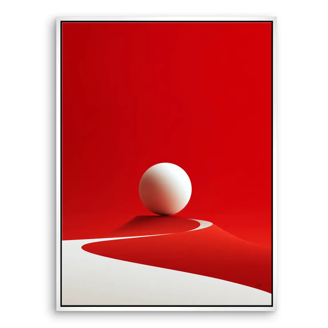 Rote Sphäre Leinwand Bild