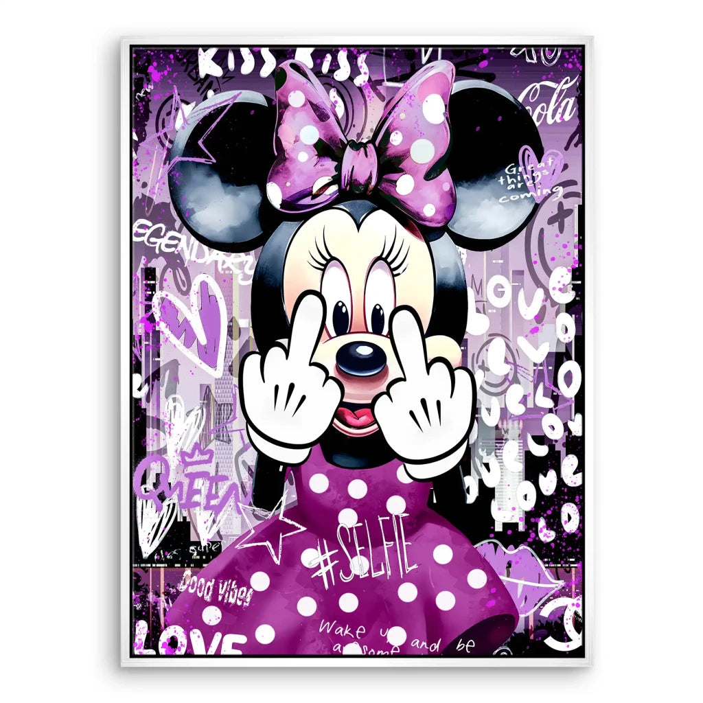 Bad Minnie Maus Pop Art Leinwand Bild INGALERIE