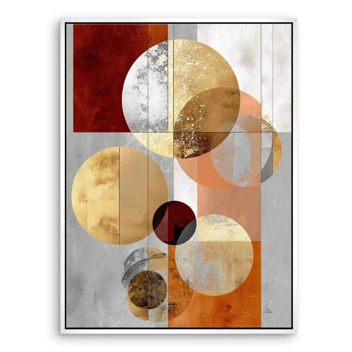 Golden Orbit Leinwand Bild