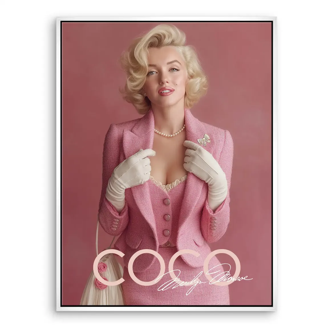 Eleganz in Rosé Monroe Leinwand Bild INGALERIE