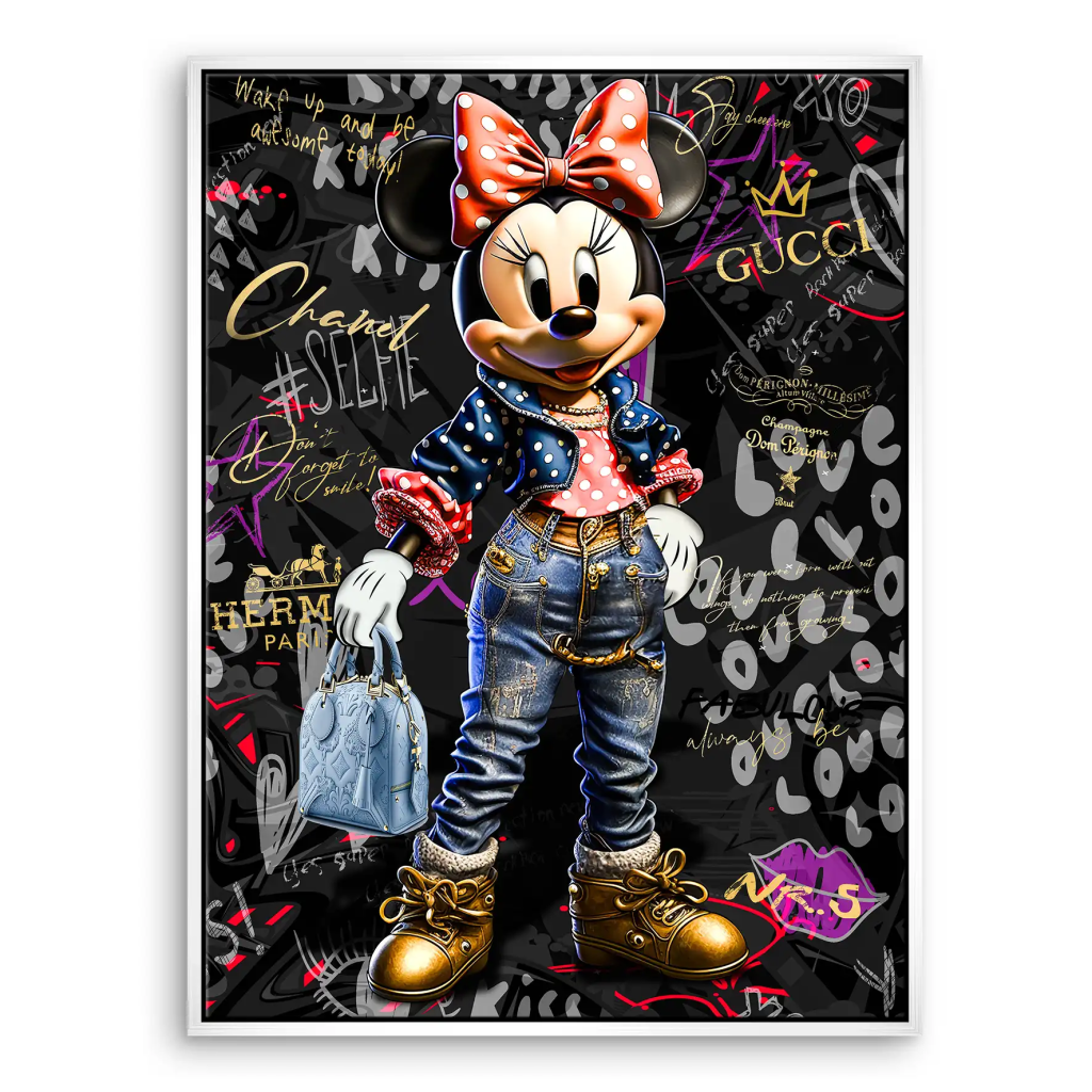 Minnie Maus Street Art Style Leinwand Bild INGALERIE
