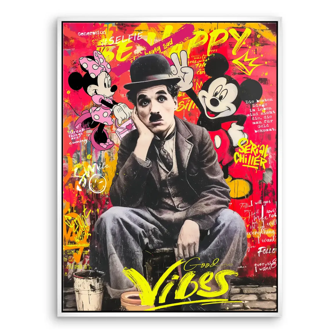 Legends Charlie & Micky Pop Art Leinwand Bild INGALERIE