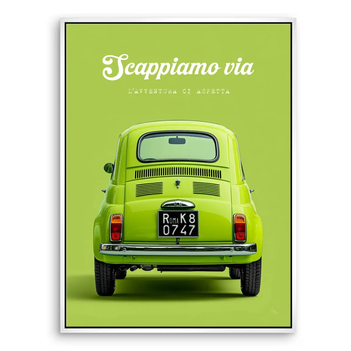 Fiat 500 Italia Leinwand Bild