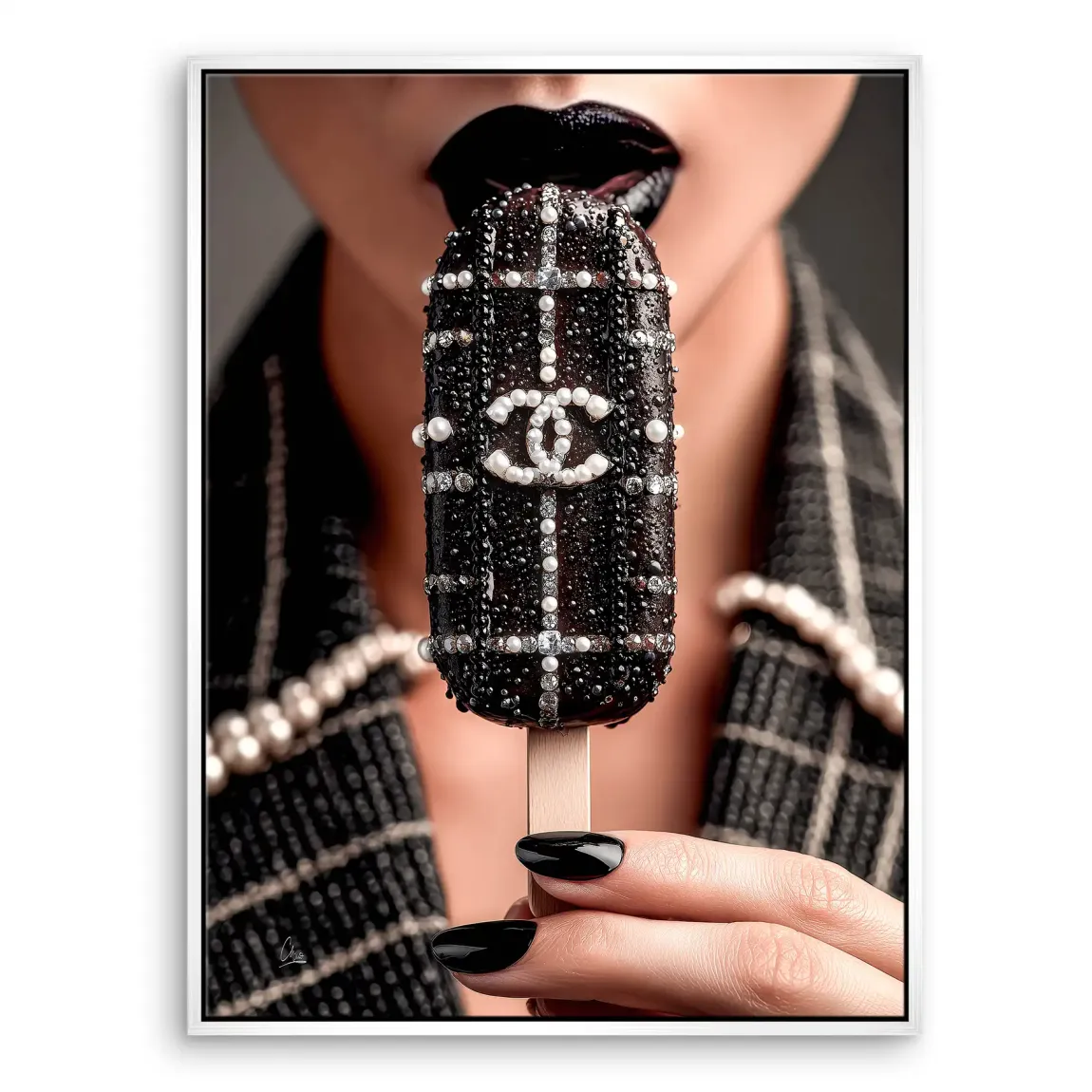 Black Pearl Ice Couture Leinwand Bild