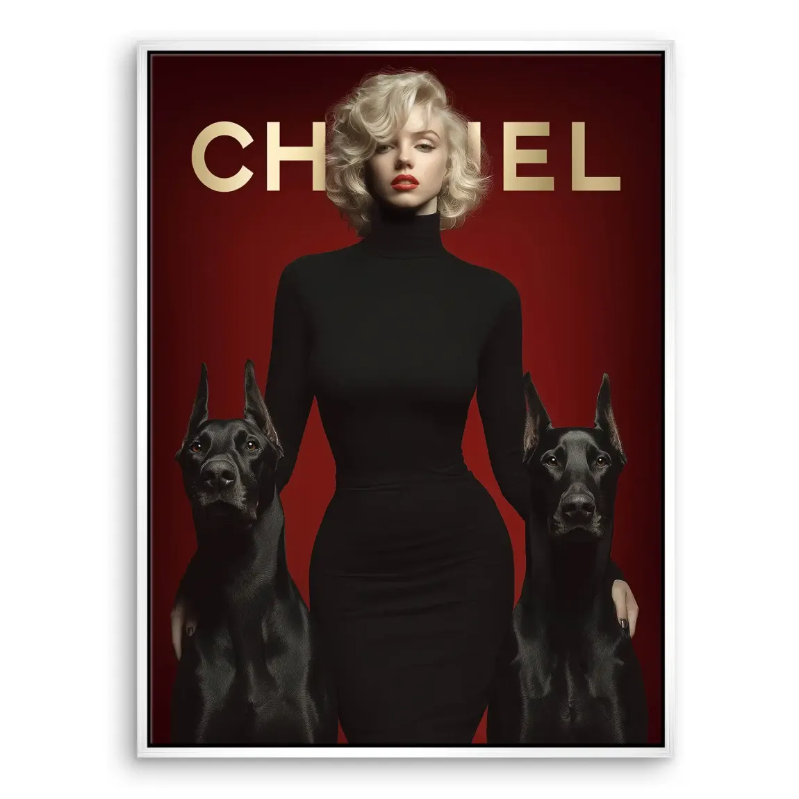 Marilyn Red Coco Leinwand Bild