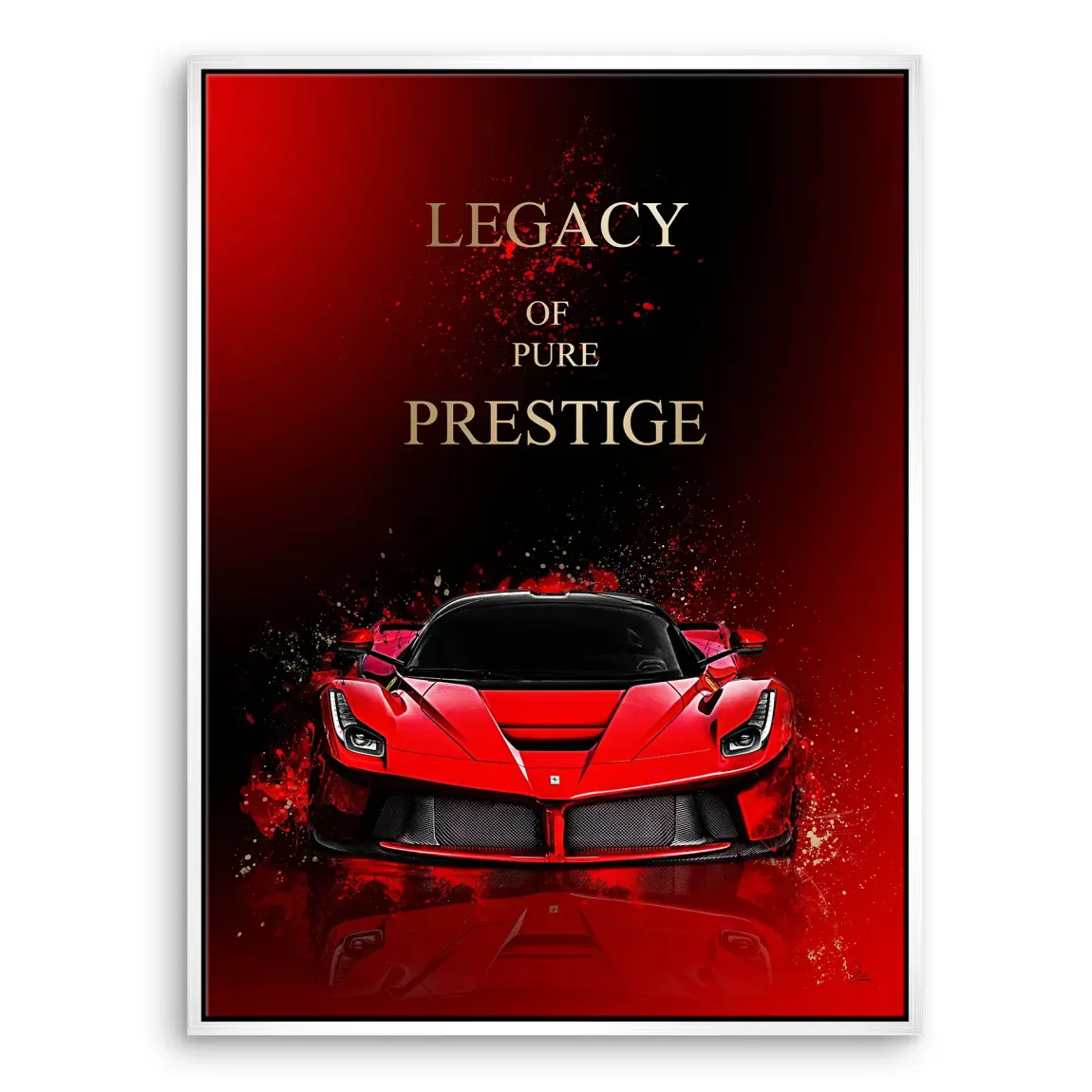 Red Prestige Ferrari Leinwand Bild