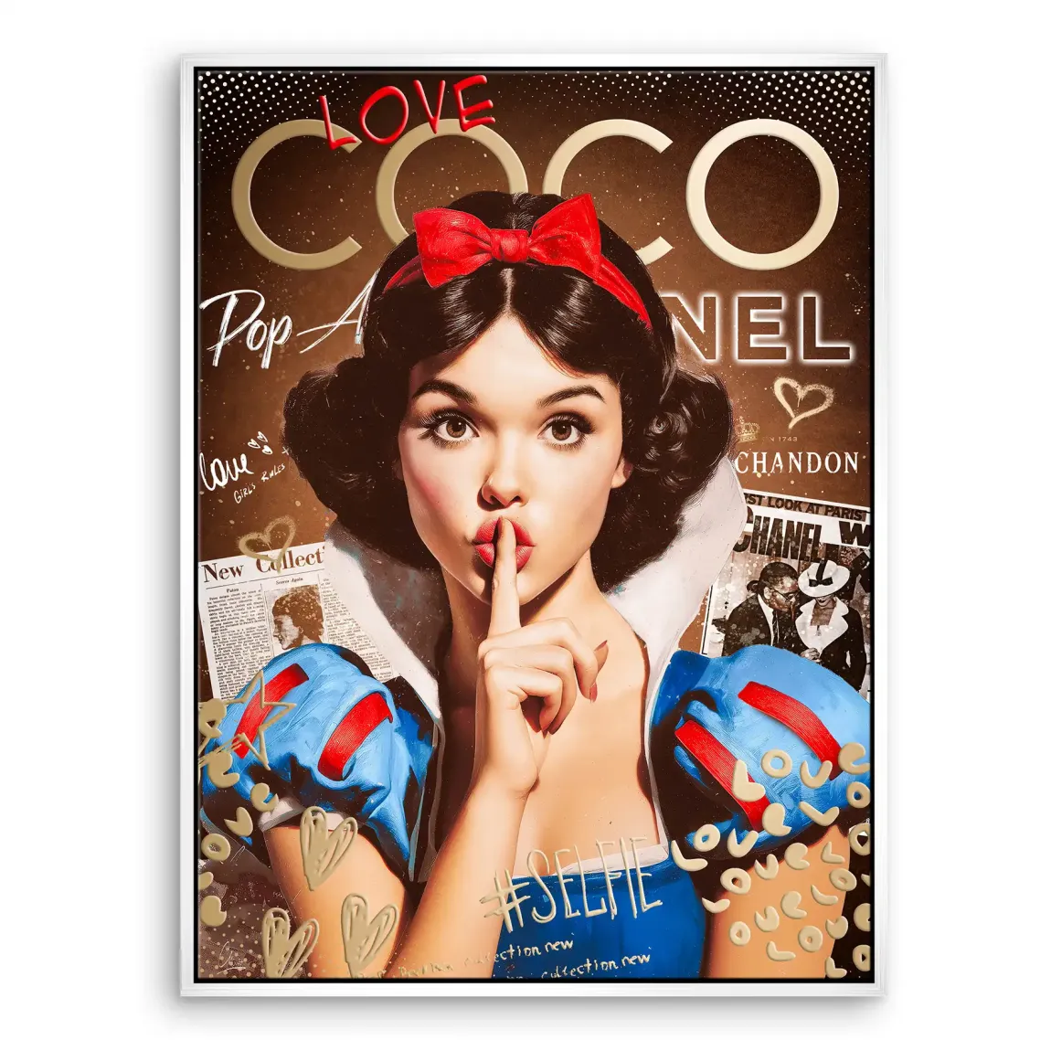 Schneewittchen Coco Glam Leinwand Bild