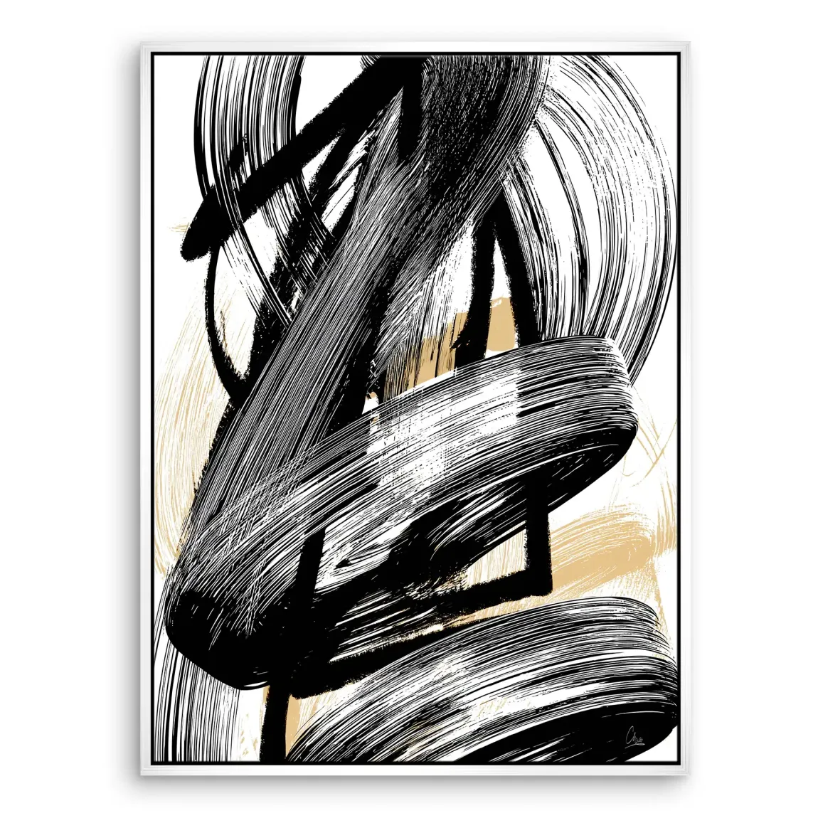 Black Motion Abstrakt Leinwand Bild