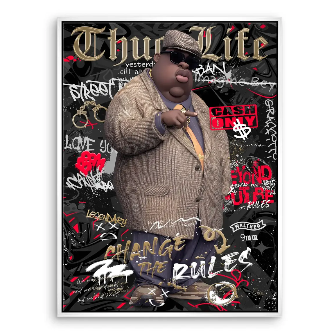 Thug Life Royalty Leinwand Bild INGALERIE