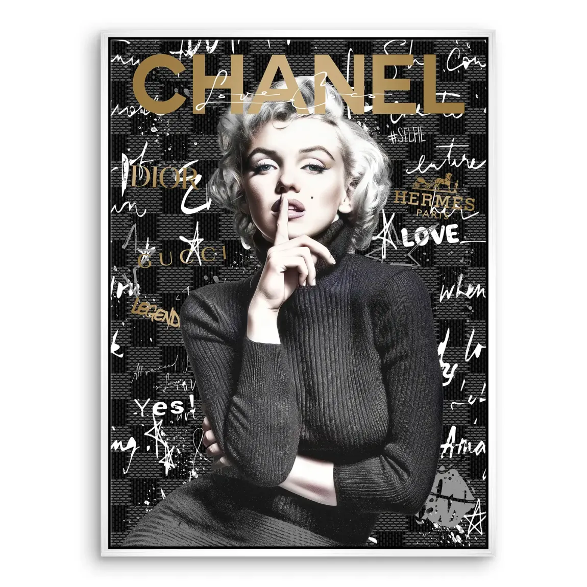 Marilyn loves Chanel Leinwand Bild INGALERIE
