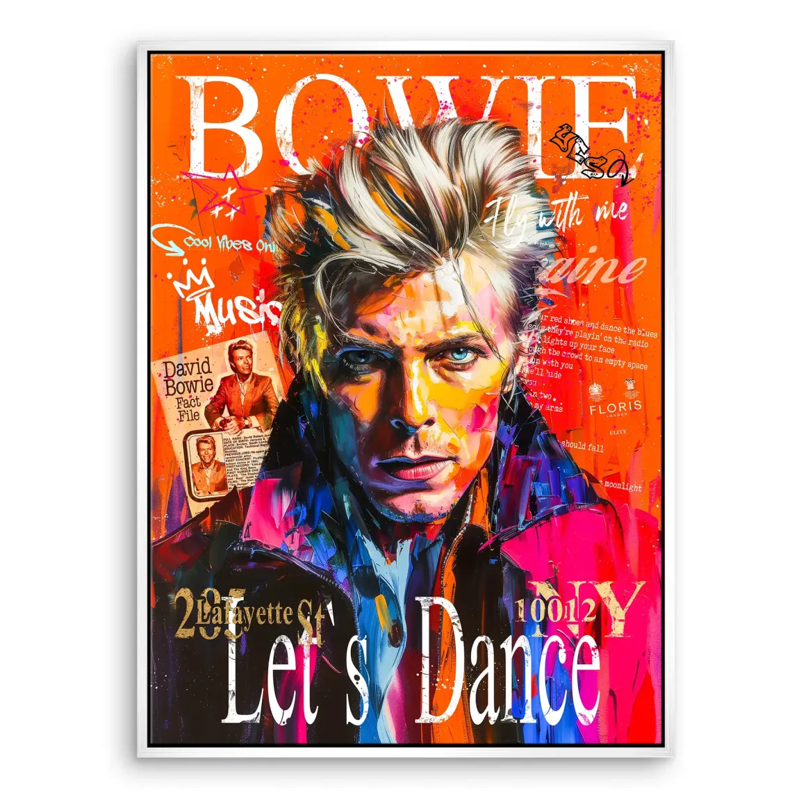 David Bowie Pop Art Vision Leinwand Bild INGALERIE