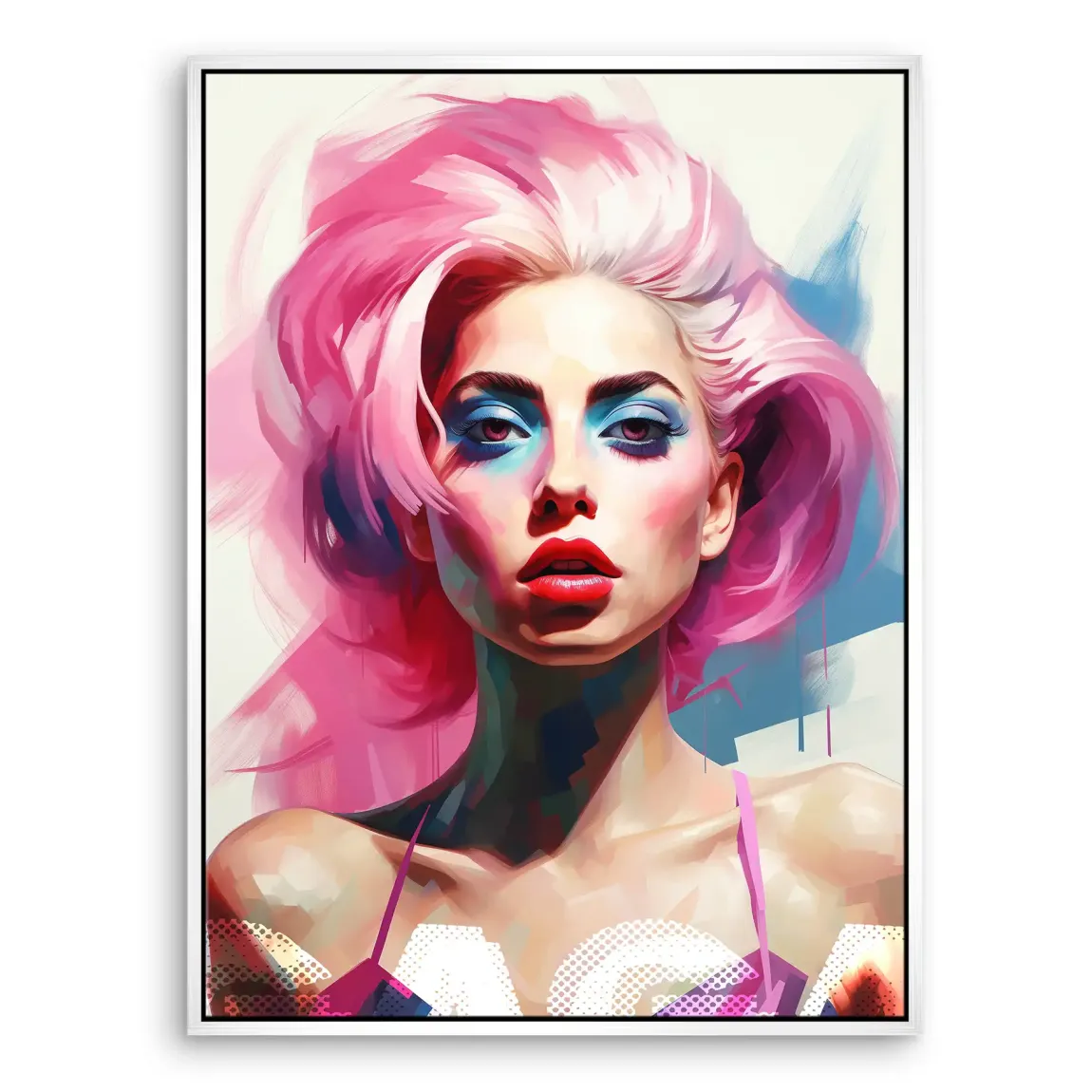Lady G. in Color Leinwand Bild INGALERIE