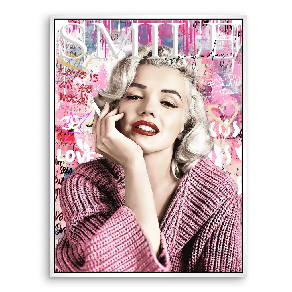 Pop Art Marilyn Monroe Smile Leinwand Bild INGALERIE