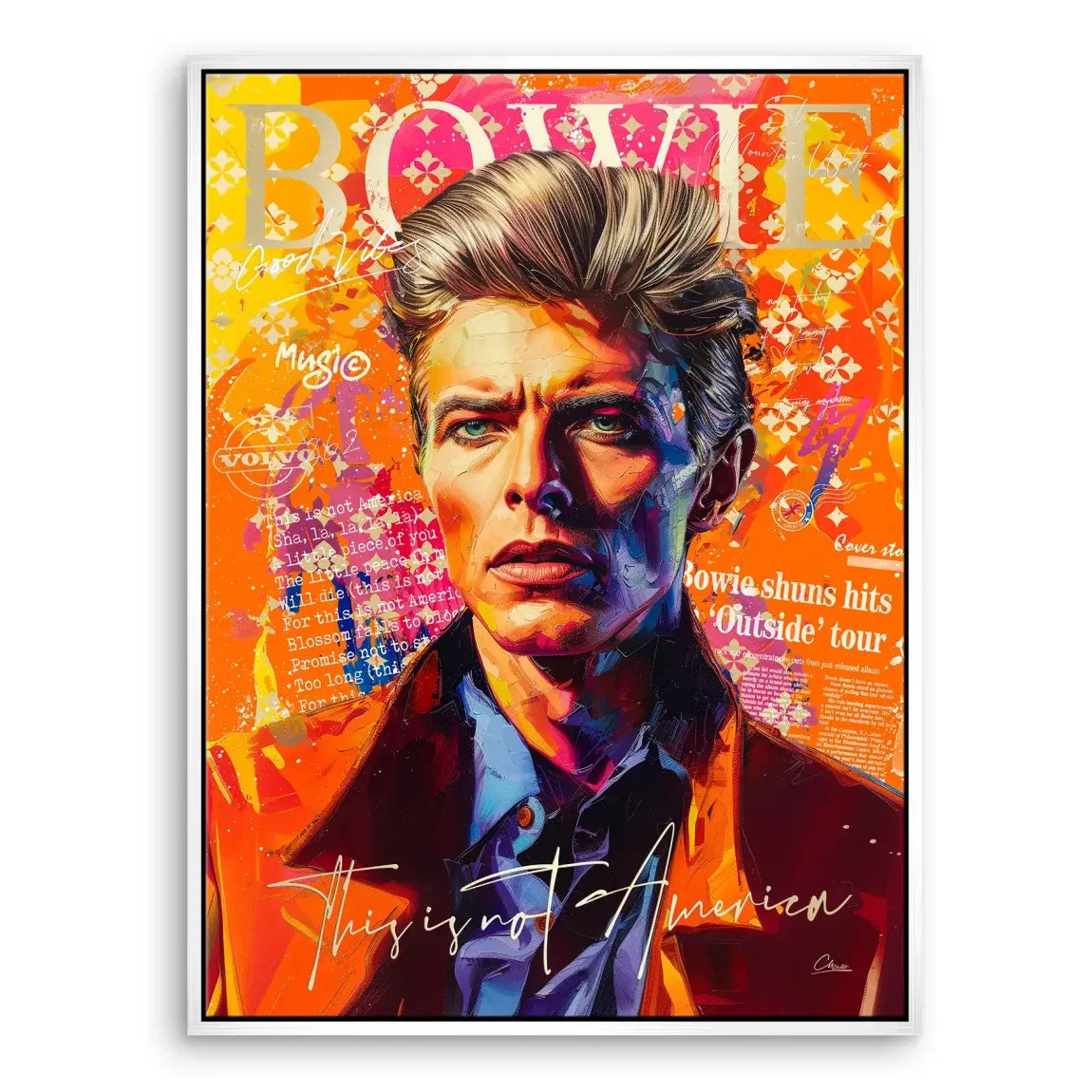 Bowie America Pop Art Leinwand Bild INGALERIE